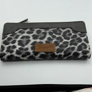 Wrangler Black and Gray Animal Print Wallet